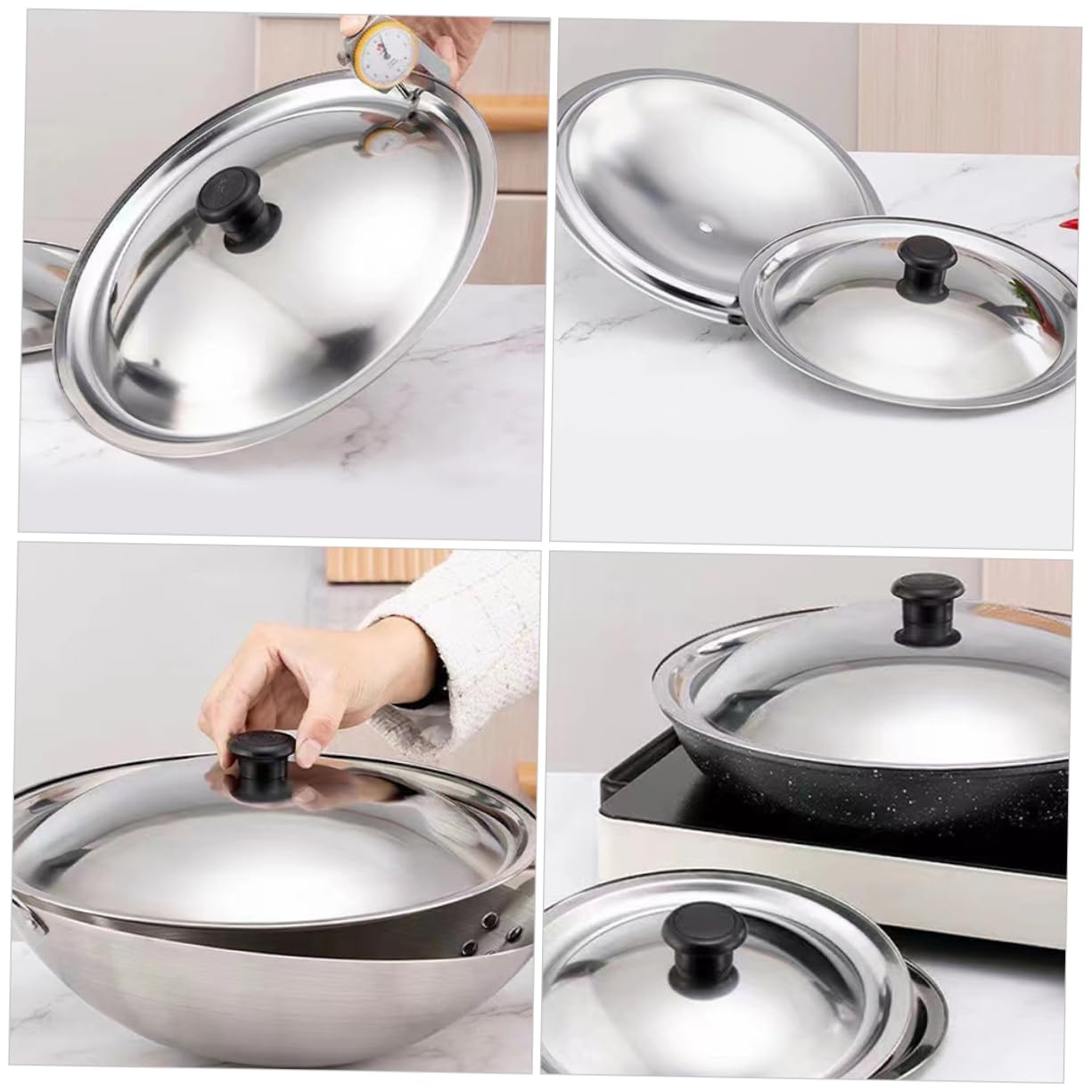 Amazon.co.jp: BinZyronic ステンレス鍋蓋 24cm – 耐久性のある